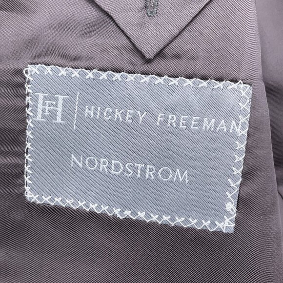 Hickey Freeman Blazer Men 42L Gray Pinstripe Wool Madison Classic Career USA VTG - Picture 11 of 13